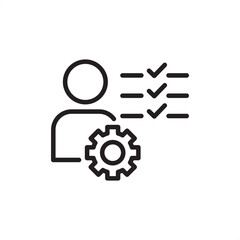 Role responsibility icon symbolizing assigned duties, task completion, and core job function, representing organizational accountability, performance management, work requirements, and professionalism