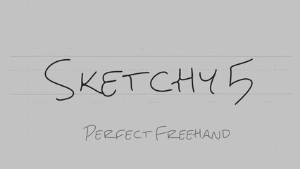 Sketch Write On Text Effect 5 - Scribble Doodle Title Animation Tool | Perfect Freehand Vector Calligraphy