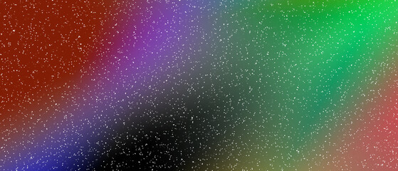 Multicolor Cosmic Gradient With Speckled Texture &mdash; Horizontal Fade Featuring Red, Purple, Black, Green, And Blue For Space-Themed Backgrounds Or Decorative Visual Assets