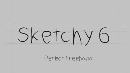 Sketch Write On Text Effect 6 - Scribble Doodle Title Animation Tool | Perfect Freehand Vector Calligraphy