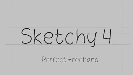 Sketch Write On Text Effect 4 - Scribble Doodle Title Animation Tool | Perfect Freehand Vector Calligraphy