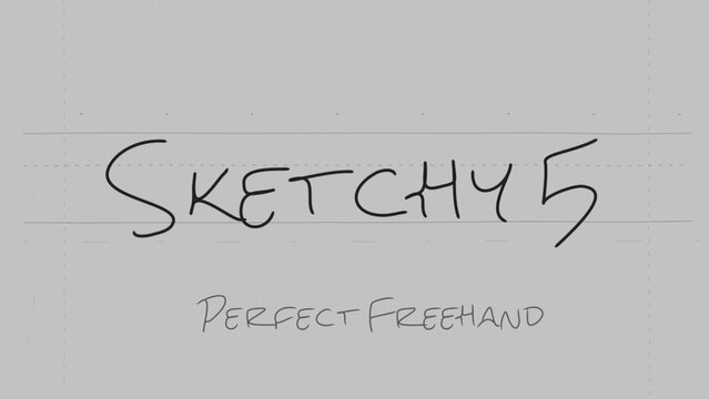 Sketch Write On Text Effect 5 - Scribble Doodle Title Animation Tool | Perfect Freehand Vector Calligraphy