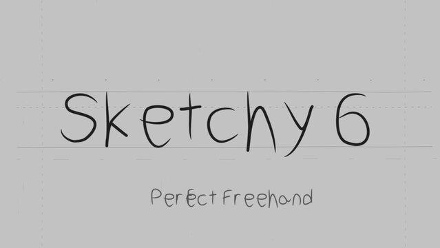 Sketch Write On Text Effect 6 - Scribble Doodle Title Animation Tool | Perfect Freehand Vector Calligraphy