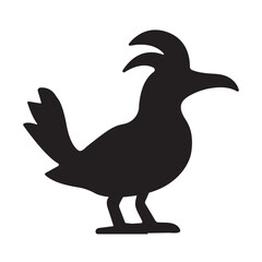 The image is a silhouette of a hoopoe bird, which is known for its distinctive crown of feathers