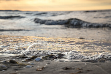Bubble at sea shore