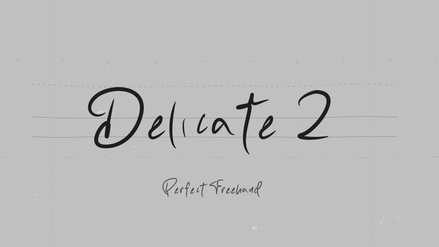 Delicate Write On Text Effect 2 - Scribble Doodle Title Animation Tool | Perfect Freehand Vector Calligraphy
