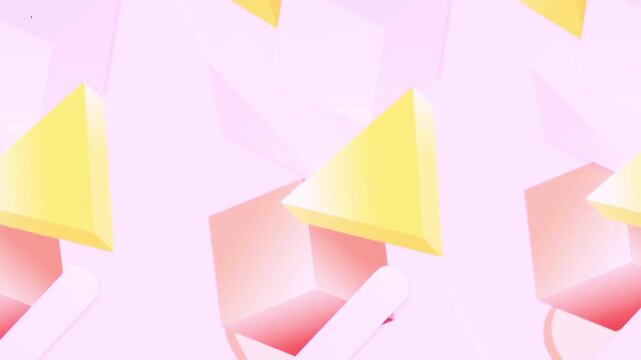 Modern pastel geometric shapes creating a dynamic and visually appealing background for contemporary design projects and creative concepts