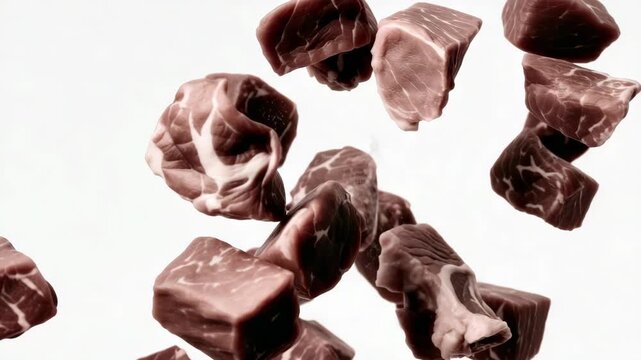 Close-up of ground meat with visible grain and texture, in a blurred background.