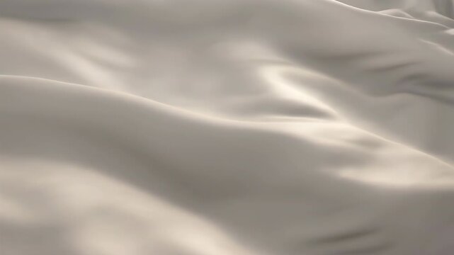 Extreme close-up of seamless white fabric gently waving and rippling in slow motion creating a soft dreamy texture commercial, purity, minimal