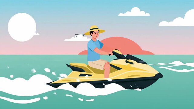 Jet Skiing Adventure: Enjoying The Sun And The Waves With Joyful Watercraft Fun