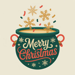 Christmas banner, winter holiday ground with golden snowflakes and confetti, header for celebration