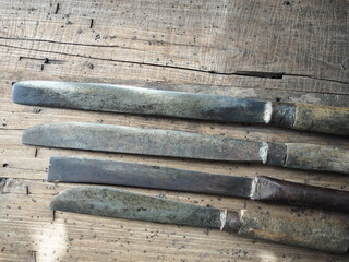 long knife for hard work in kitchen 