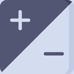 Obraz premium Simple Graphic Icon Representing Plus and Minus Symbols Divided by Diagonal Line on Light and Dark Backgrounds Isolated on White Background