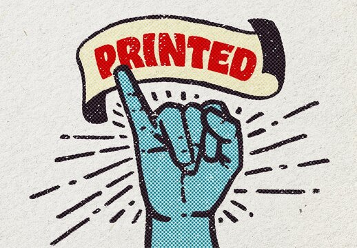 Halftone Stamp Effect Mockup