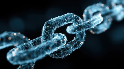 Digital chain link close up