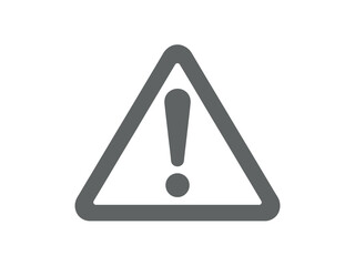 A triangular caution sign with an exclamation mark inside signifies a warning or potential hazard.