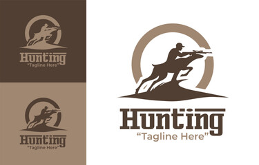 Hunting Logo Antler Classic Outdoor Identity