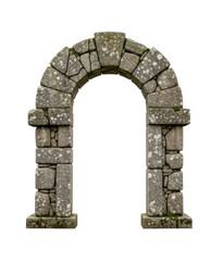 Fototapeta premium Stone archway ruin cutout transparent PNG