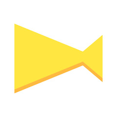 黄色い魚のシルエットアイコン（ベクター・透過） /Yellow Fish Silhouette Icon Vector