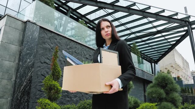 Lost Job, Lost Hope Woman Standing Alone with Workless Future