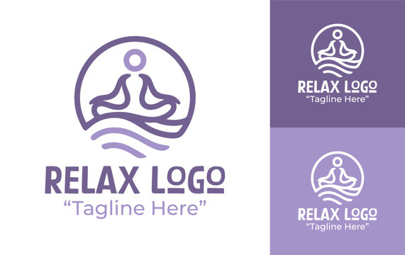 Relax Logo Modern Peaceful Wellness Emblem
