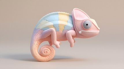 Smiling Gecko with Leaf Creature on Back  