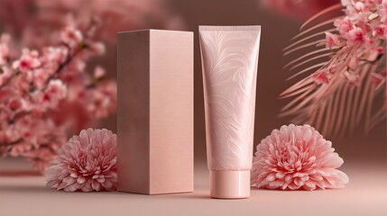 Elegant skincare moisturizer with luxurious packaging, suitable for all skin types, enhancing natural beauty with nourishing ingredients and modern design