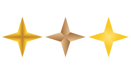 Premium Rating Symbols: Isolated Glossy Stars for Reviews and Quality Badges.