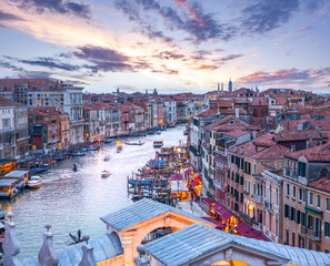 The Grand Canal viewed from the roof terrace of the Fondaco dei Tedeschi