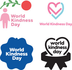  World kindness day logo design vector on a white background