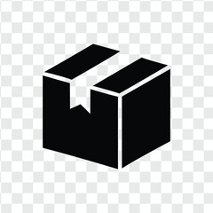 A blank 3D cube puzzle box with open packaging on a black background is an empty container concept for design