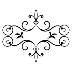 Ornament design in deep black featuring symmetric vector illustration