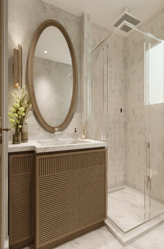 modern bathroom interior with bathroom