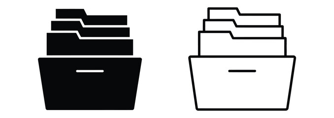 Achieve peak productivity with this modern folder icon, a clean and simple design perfect for websites, apps, and presentations for easy document management, archiving, and business administration