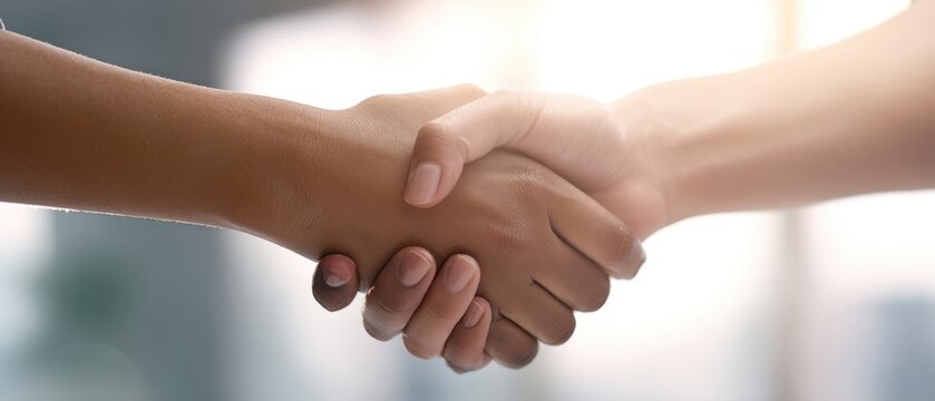 The Handshake Between Two Professionals Symbolizing Partnership And Mutual Trust