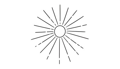Fototapeta premium Radiant Sunburst Symbol of Focus and Energy.