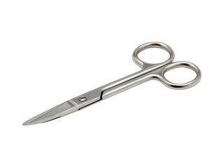 Obraz premium Stainless steel scissors, sharp cutting tool for sewing, grooming or medical use, isolated on white background