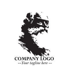 Santa Claus Logo Symbol in Black on White Background for Classic Holiday Branding and Design ArtPlus