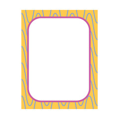 Colorful retro decorative frame border abstract shape vector illustration
