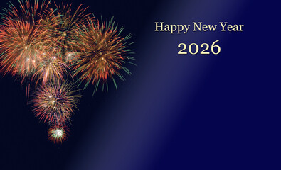 Neujahr und Silvester mit Jahreswechsel von 2025 auf 2026 mit Feier, Party und Feuerwerk - digital...