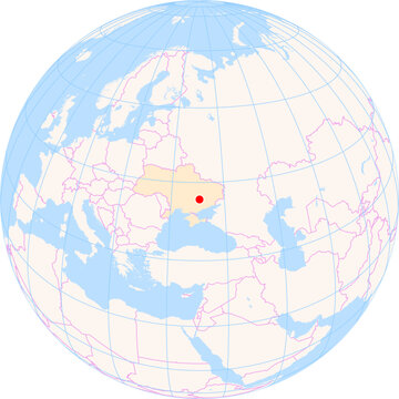 Location Map of Zaporizhzhia Int. Airport (Zaporozhye, Zaporizhzhya, Ukraine). IATA-code: OZH. No labels at all.