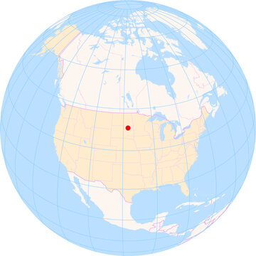 Location Map of Aberdeen Regional Airport (Aberdeen, South Dakota, United States). IATA-code: ABR. No labels at all.