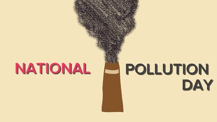 National Pollution Day Symbolism of Chimney Smoke and Environmental Awareness