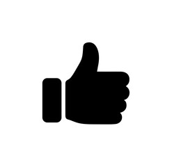 Simple Solid Like Hand Gesture Approval Symbol Communication Icon Element