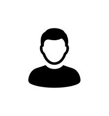Minimalist Simple Person Profile Avatar User Human Black Icon Symbol