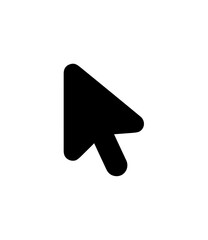 Minimalist Solid Cursor Pointer Arrow Navigation Interface Graphic Element