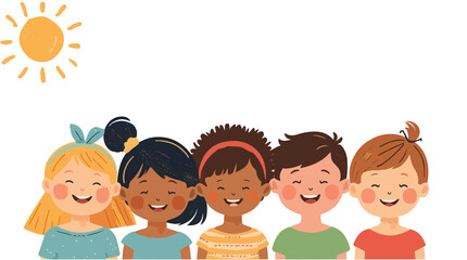  illustration template banner of children days featuring a group of dazzled children on a sunny daywith png Transparent 