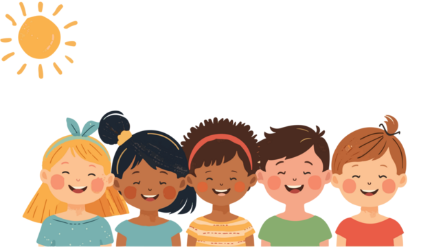  illustration template banner of children days featuring a group of dazzled children on a sunny daywith png Transparent 