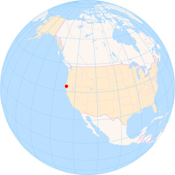 Location Map of Jack Mc Namara Field Airport (Crescent City, California, United States). IATA-code: CEC. No labels at all.