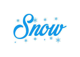 Snow, Christmas vector font
Vector font word on a white background